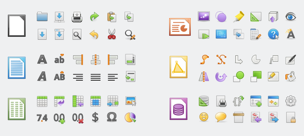 Elementary Icon Theme in LibreOffice 6