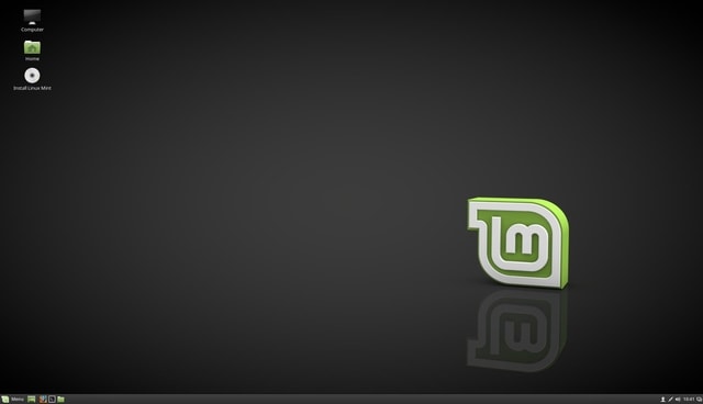 linux mint desktop view