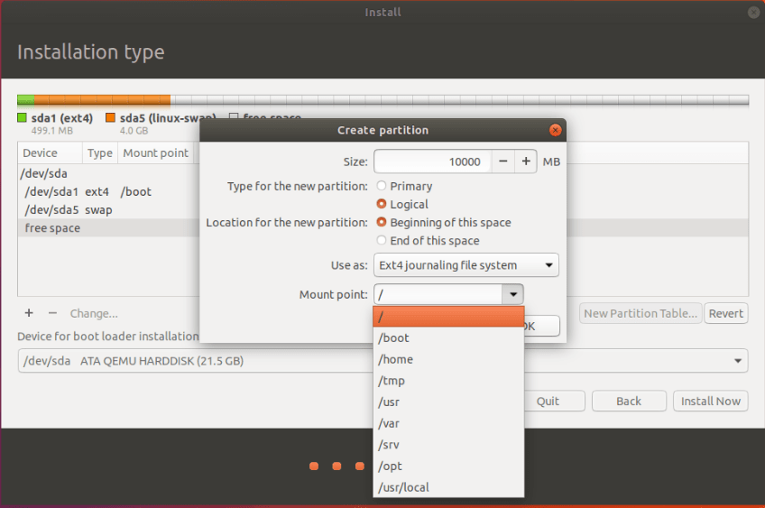 Ubuntu Installation Steps