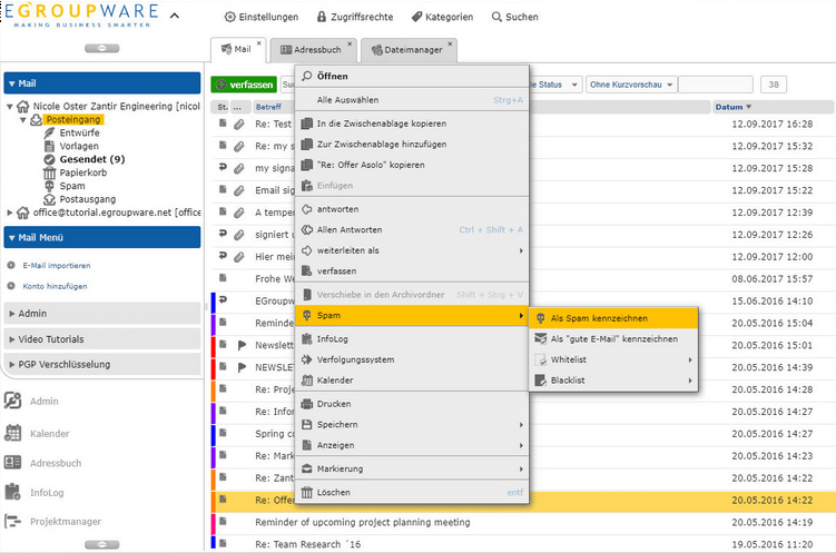 EGroupware Collaborative Software Suite