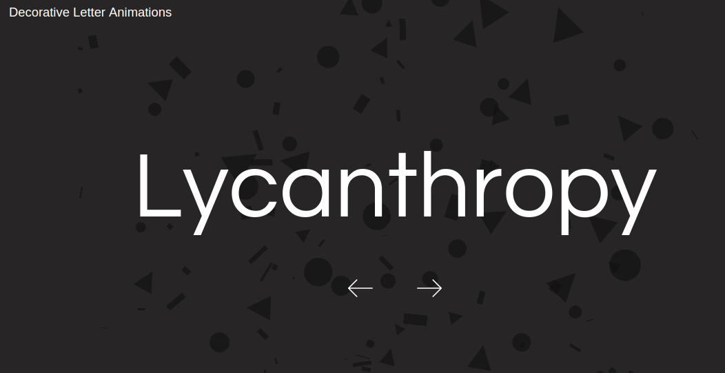 Letter Animations using Javascript Library Animation 3