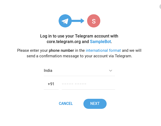free telegram login