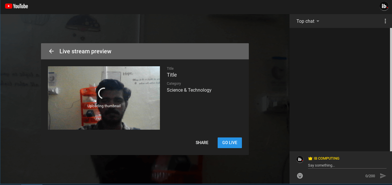 All new YouTube Go Live for live streaming directly from your browser